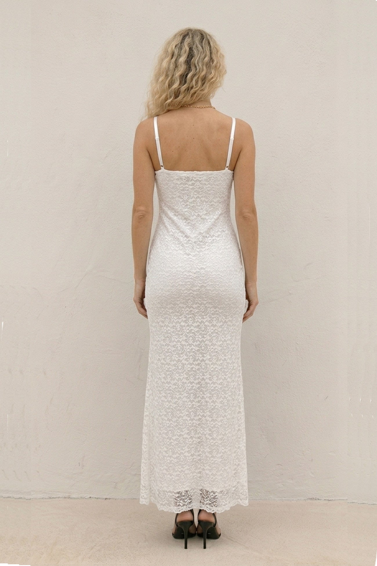 Lace Low Cut Pack Hip Cami Dress