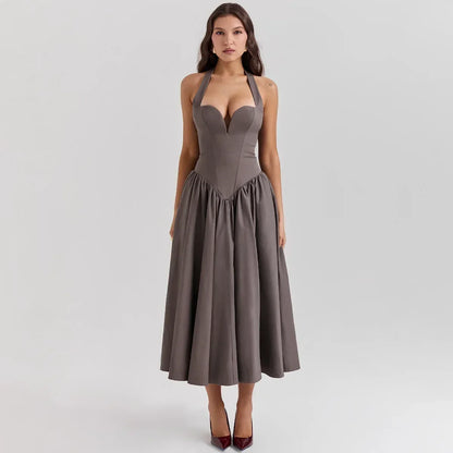 Elegant Fit and Flare Casual Sexy Party Dress