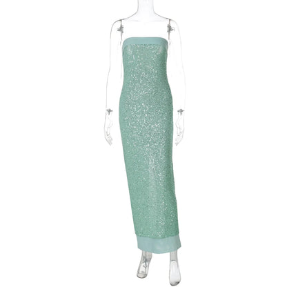 Collette Backless Sequin Gown