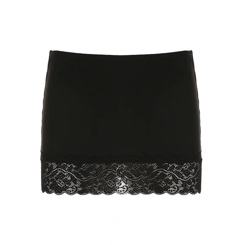 Adalae Bodycon Lace Mini Skirt
