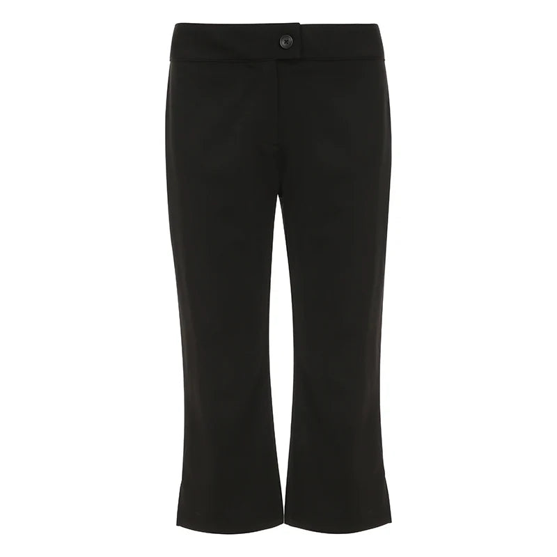 Novalynn Slit Hem Midi Pants