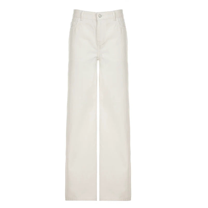 Andria White Straight-Leg Jeans