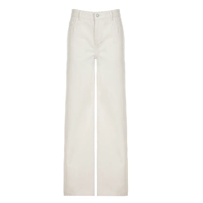 Andria White Straight-Leg Jeans