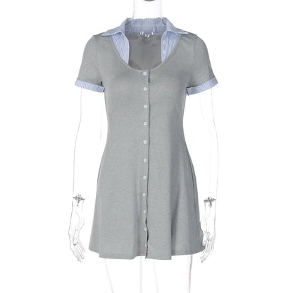 Carmyn Polo Patchwork Mini Dress