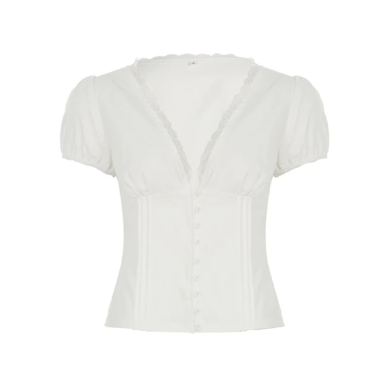 Lillith Lace Puff Sleeve Top