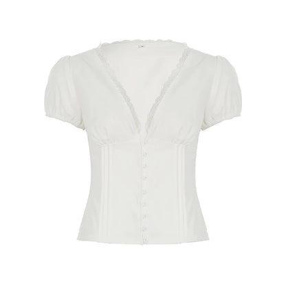 Lillith Lace Puff Sleeve Top