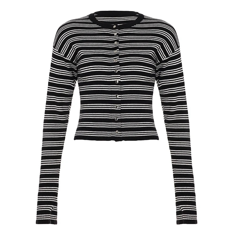 Jamari Striped Cardigan Short Set