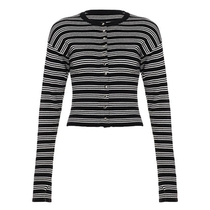 Jamari Striped Cardigan Short Set