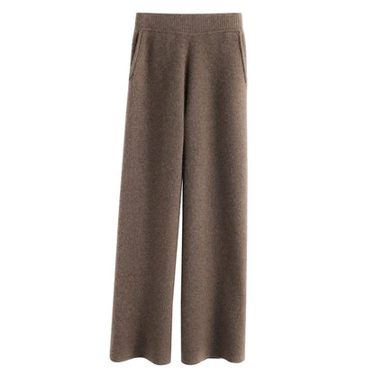 Ayana Cozy Knit Straight-Leg Pants