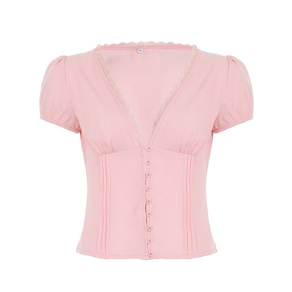Lillith Lace Puff Sleeve Top