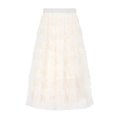 Lyrik Mesh A-Line Maxi Skirt