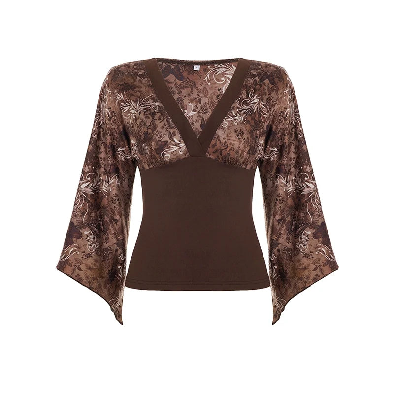 Talaya Floral Bell Sleeve Top