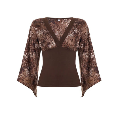 Talaya Floral Bell Sleeve Top