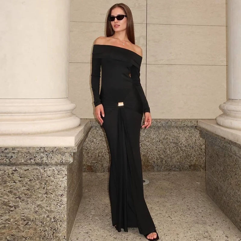 Swara Off-Shoulder Tie Waist Dress