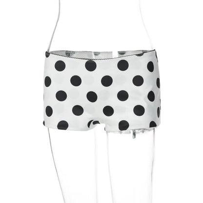 Polka Dot Mesh Two-Piece Short Set