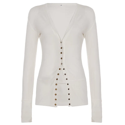 Saachi Button-Up Knit Top