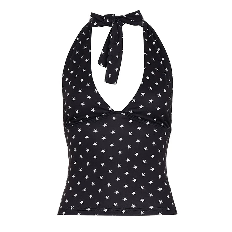 Quincey Ribbed Halter Crop Top