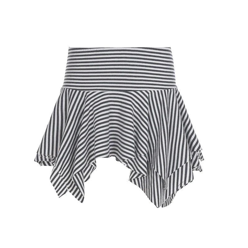 Shelby Knit Striped Pleated Skirt