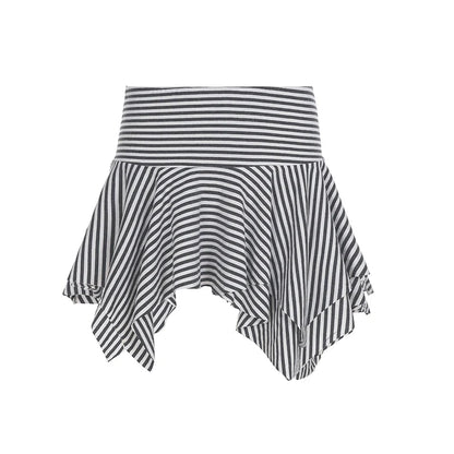Shelby Knit Striped Pleated Skirt