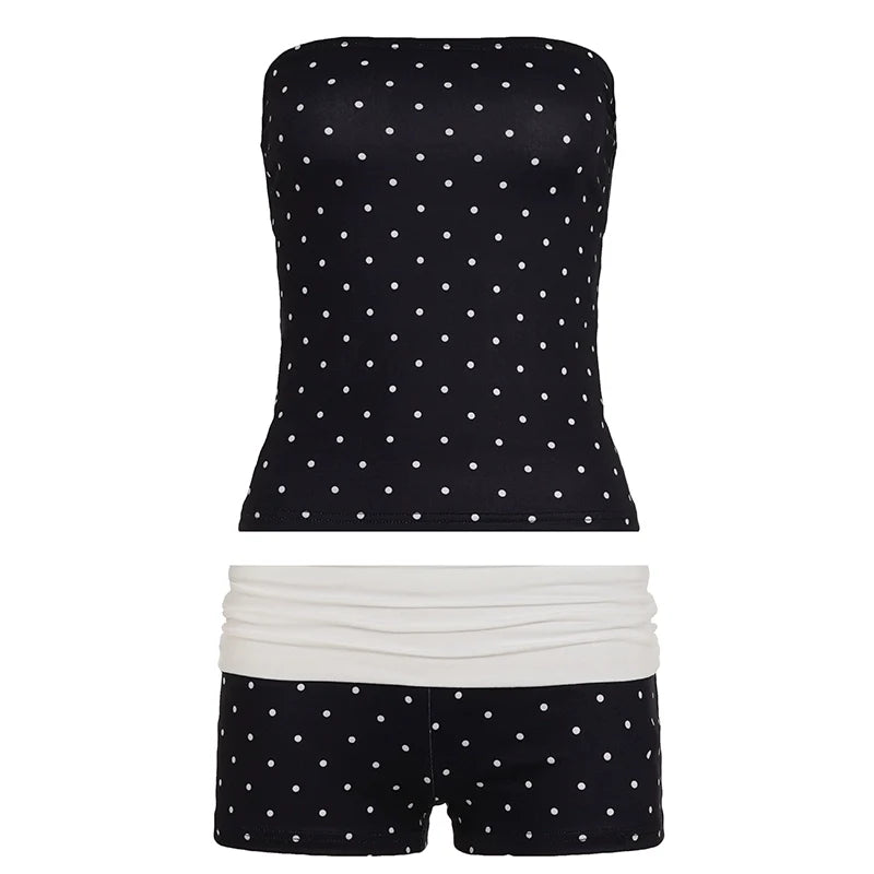 Emryn Polka Dot Shorts Set