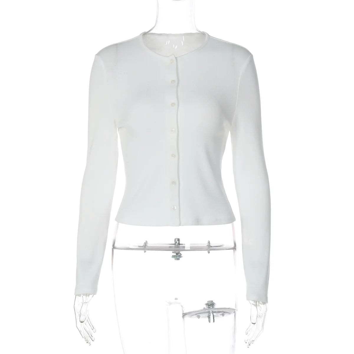 Chandler Ribbed Button-Front Cardigan