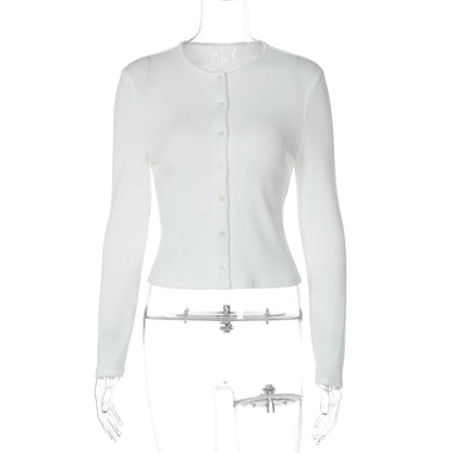 Chandler Ribbed Button-Front Cardigan