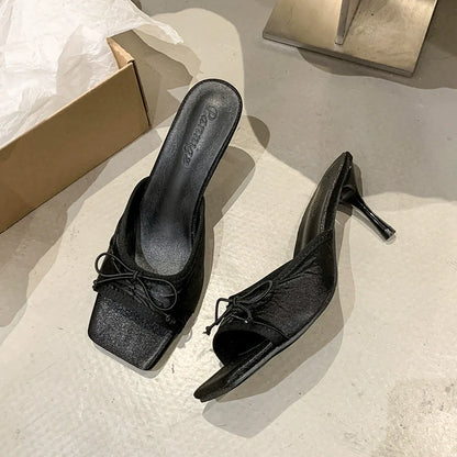 Larae Bow Mule Heels