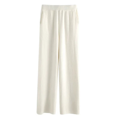 Ayana Cozy Knit Straight-Leg Pants