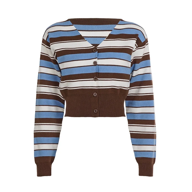 Blakelynn Striped Button Cardigan