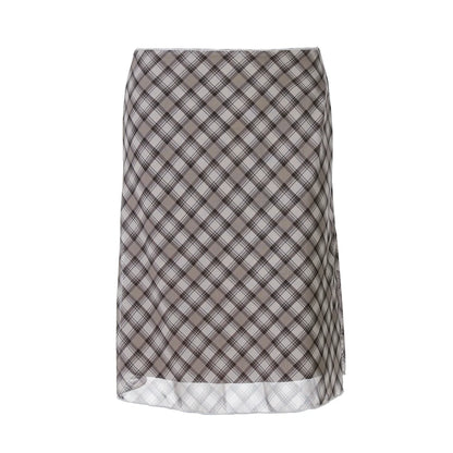 Alize Lace Trim Plaid Skirt Set