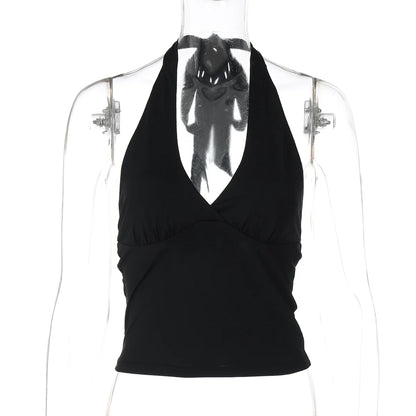 Shirley Halter Backless Top