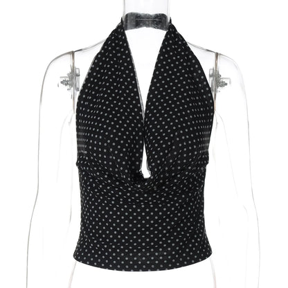Tatum Polka Dot Halter Top
