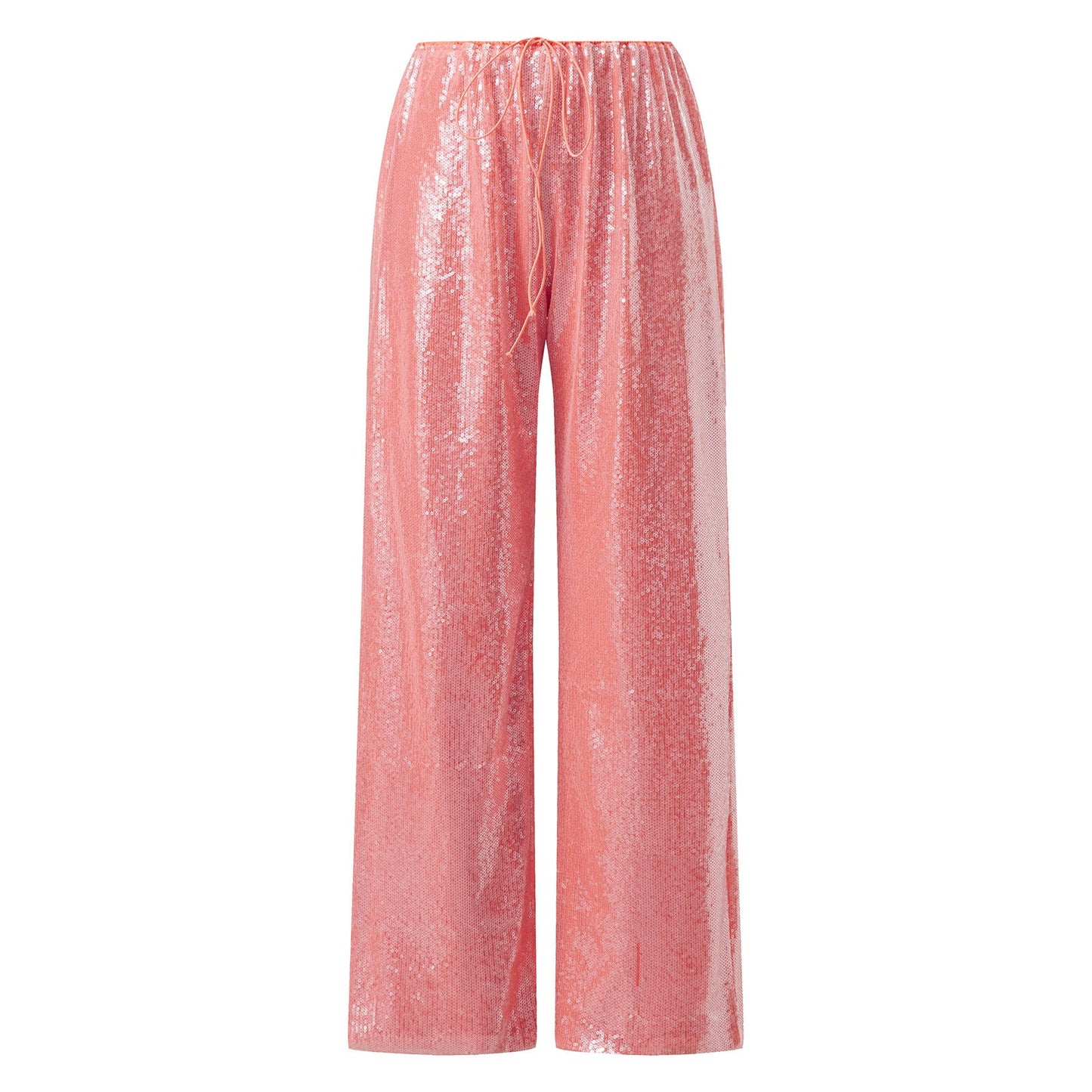 Sequined Wide Leg Casual Pants