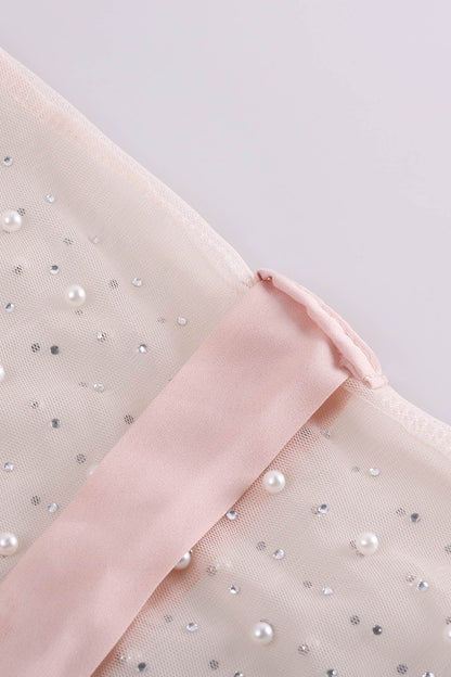 Pearl Flares Sleeve Tie-up Cardigan