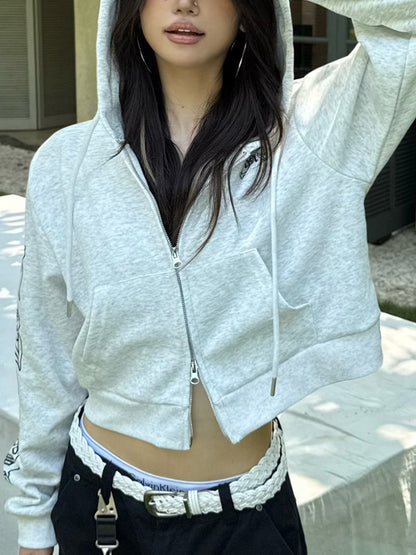Retro Cross Letter Print Hoodie Sweatshirts