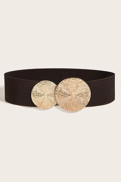 Fashionable Elastic Double Circle Decorative Wide Belt