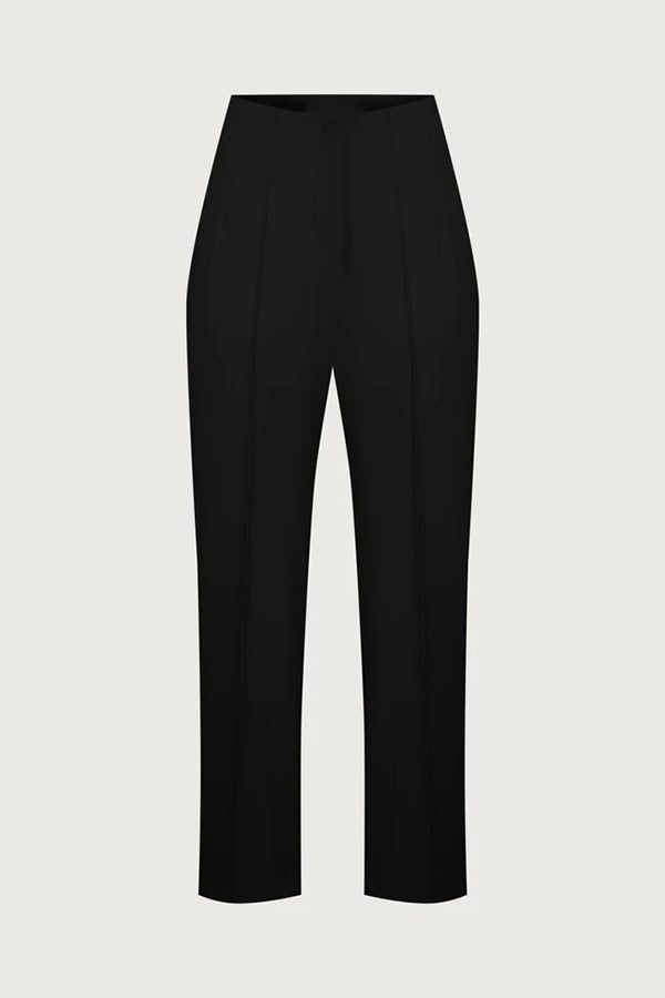 Exquisite and Fashionable High Waist Pocketed Straight Leg Pencil Pants