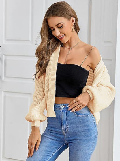 Color Color block matching Cardigans