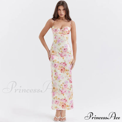 Agness Floral Stylish Maxi Bodycon Dress