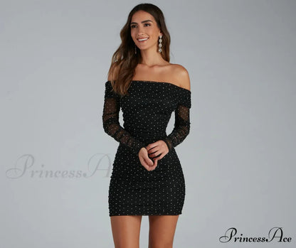 Aliya Formal Stylish Heatstone Ruched Bodycon