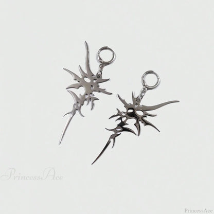 Antique Crystal Cross Baroque Dangle Earring
