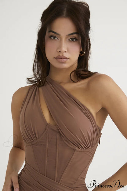 Asymmetric Cutout Stylish Midi Dress