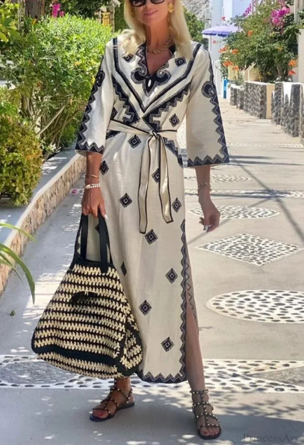 Autumn Fragrant Hemp A-line Boho Dress