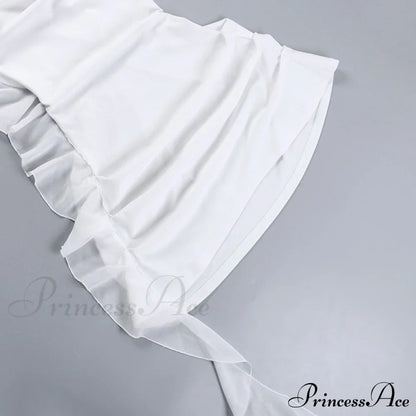 Backless Cowl Neck Charming Flower Frill Mini Dress