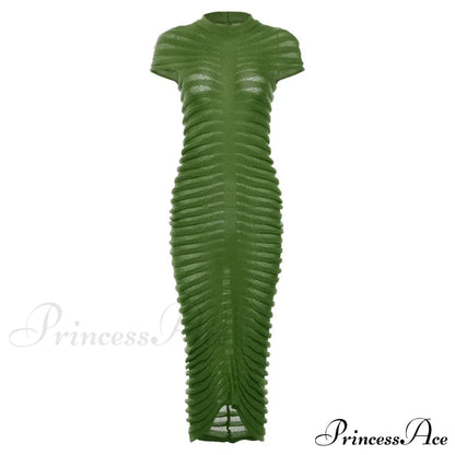 Backless V Neck Gown Maxi Dress