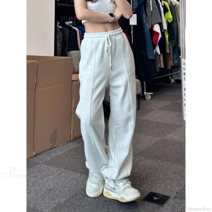 Basic Grey Knit Jogger Pants
