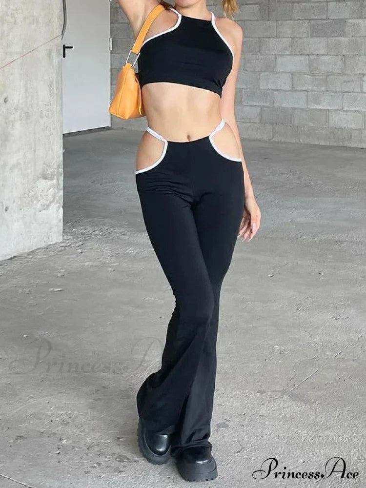 Black Button Graceful Down Corset Top