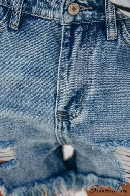Blue with Loose Jeans Buttons