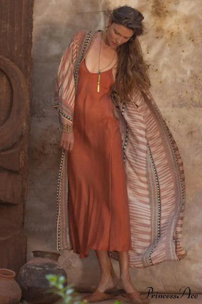 Boho Tie Stylish Dye Kimono Blouse