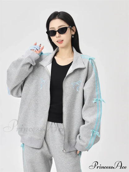 Bow Elegant Tracksuit Set